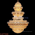 Grand pendentif en cristal lumière lustre en cristal d&#39;or luminaires 63038